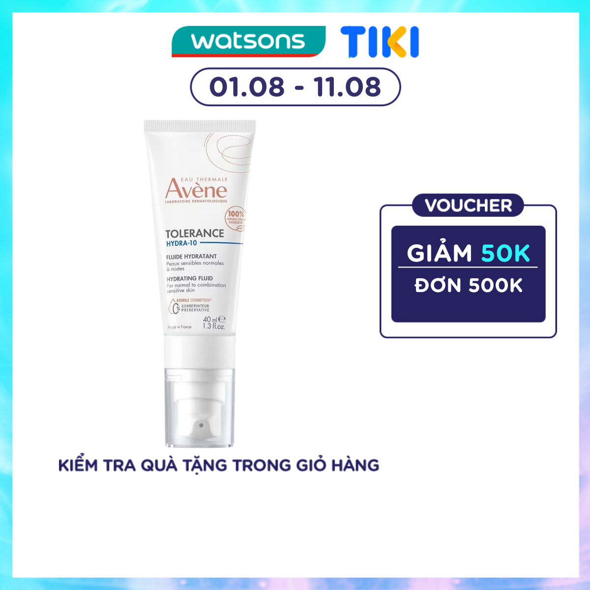Kem Dưỡng Ẩm Avene Tolerance Hydra-10 Hydrating Fluid 40ml