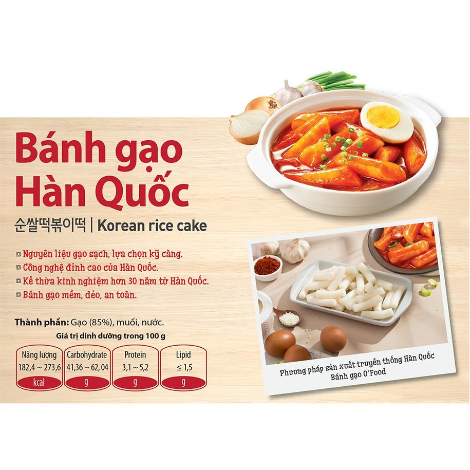 Bánh gạo Hàn Quốc O'Food 350 g, 100% làm từ gạo cao cấp, bánh tok dẻo, dai, thơm