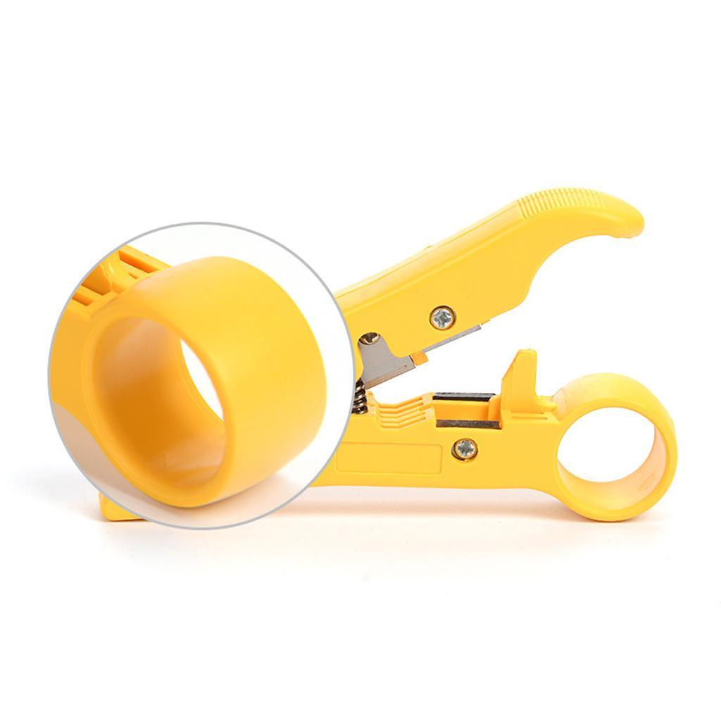 Rotary Coaxial Cable Wire Cutter Stripping Tool RG69/6/11/7 Stripper Yellow