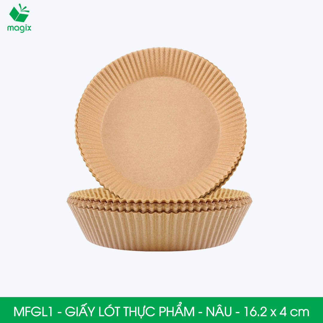 MFGL1 - 16.2x4cm - Combo 50 miếng giấy lót nồi chiên không dầu, giấy nến chống dính, chịu nhiệt cao