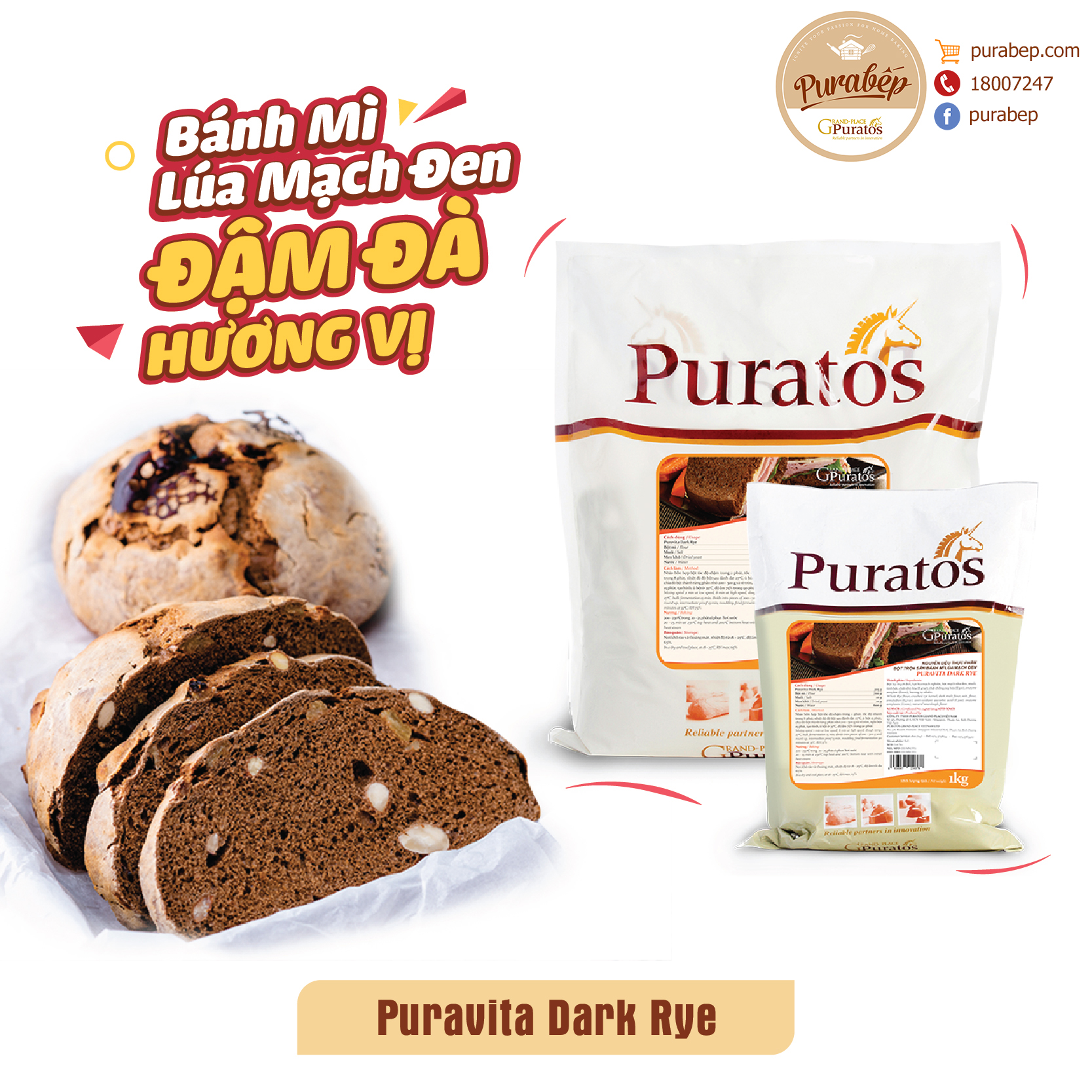 Bột bánh mì lúa mạch đen 1kg-Puratos Grand-Place-4015577.Lúa mạch đen có nguồn gốc từ các nước Đông Âu có chứa một lượng lớn chất dinh dưỡng và là nguồn chất xơ thực phẩm phong phú và đa dạng, cung cấp 19% nhu cầu chất xơ hàng ngày