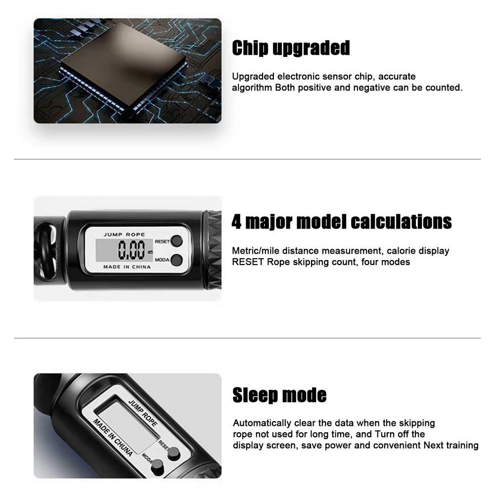 Kỹ Thuật Số Đếm Wireles Dây Nhảy Không Dây Dây Nhảy Dây Nhảy Tốc Độ Cho Quyền Anh Đào Tạo Giảm Cân Tập Thể Dục Tại Nhà Tập Luyện