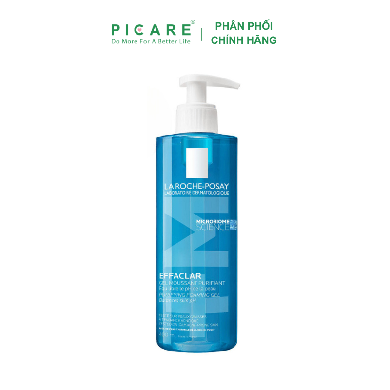 Gel Rửa Mặt Tạo Bọt Làm Sạch &Amp; Giảm Nhờn Cho Da Dầu Nhạy Cảm La Roche - Posay Effaclar Purifying Foaming Gel 400Ml