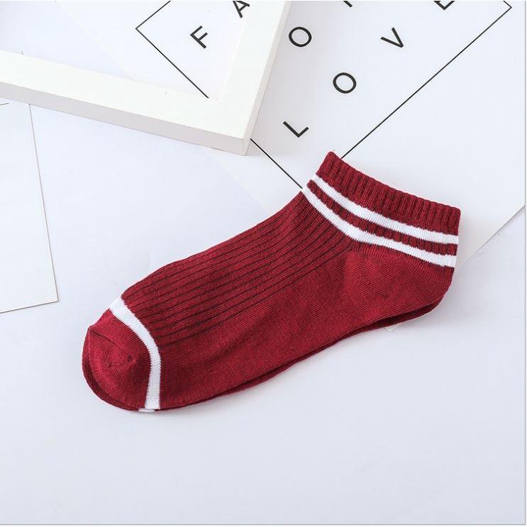 Combo 3 đôi vớ cổ ngắn unisex phong cách Hàn Quốc Tất nam nữ cotton thoáng khí