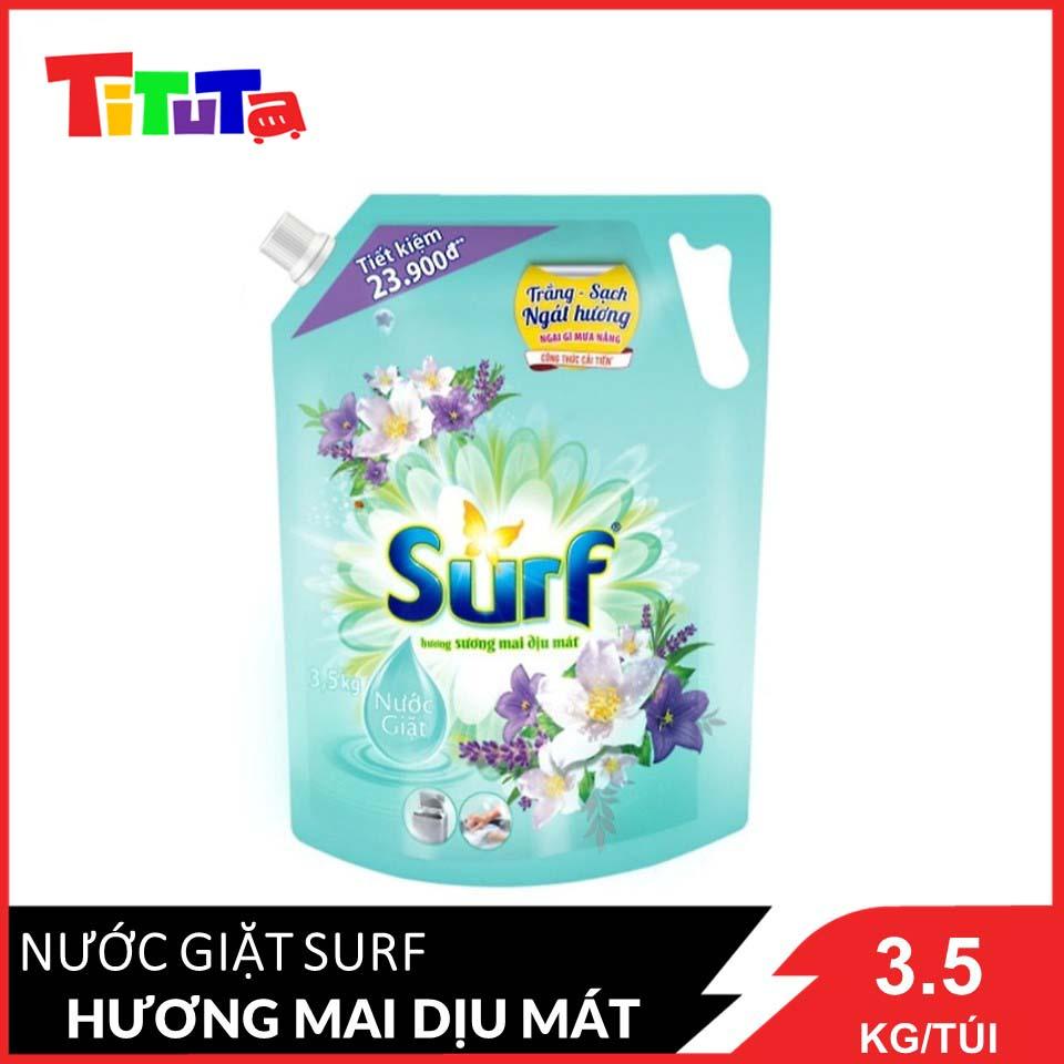 Nước giặt 3.5Kg Surf Nước giặt thơm Hương Sương Mai Dịu Mát