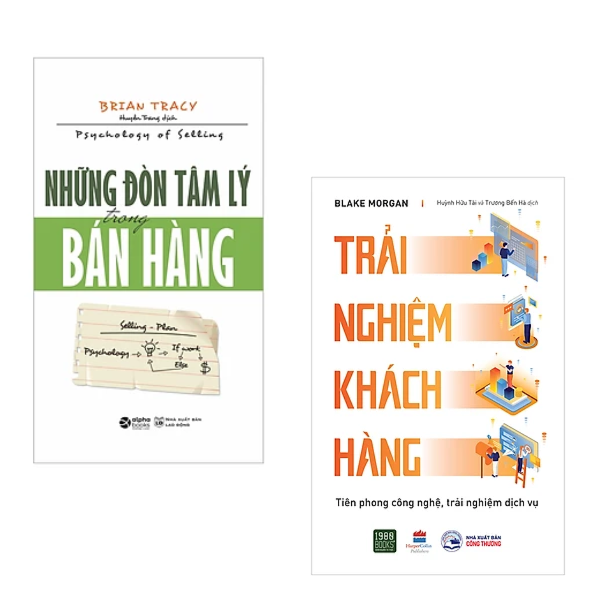 Combo 2 cuốn Kỹ Năng Bán Hàng: Những Đòn Tâm Lý Trong Bán Hàng + Trải Nghiệm Khách Hàng - Tiên Phong Công Nghệ, Trải Nghiệm Dịch Vụ