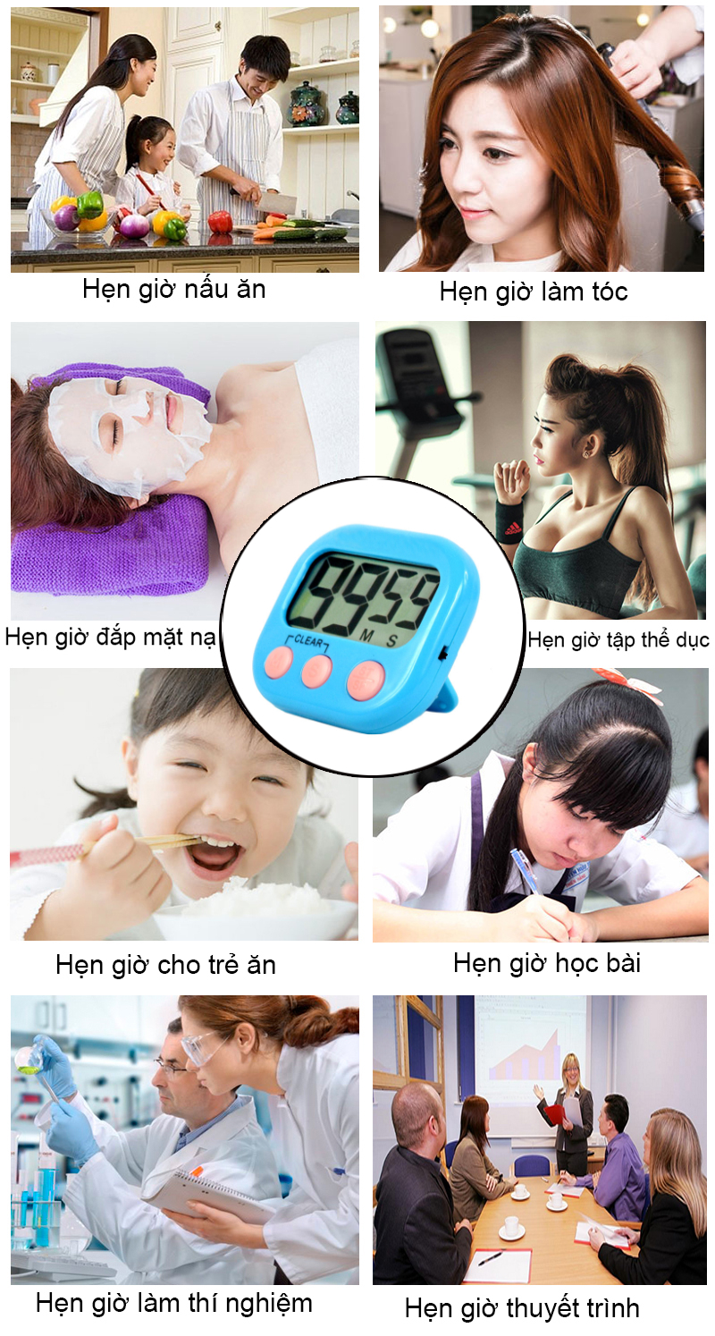 Đồng Hồ Bấm Giờ Đếm Ngược Có Giá Đỡ