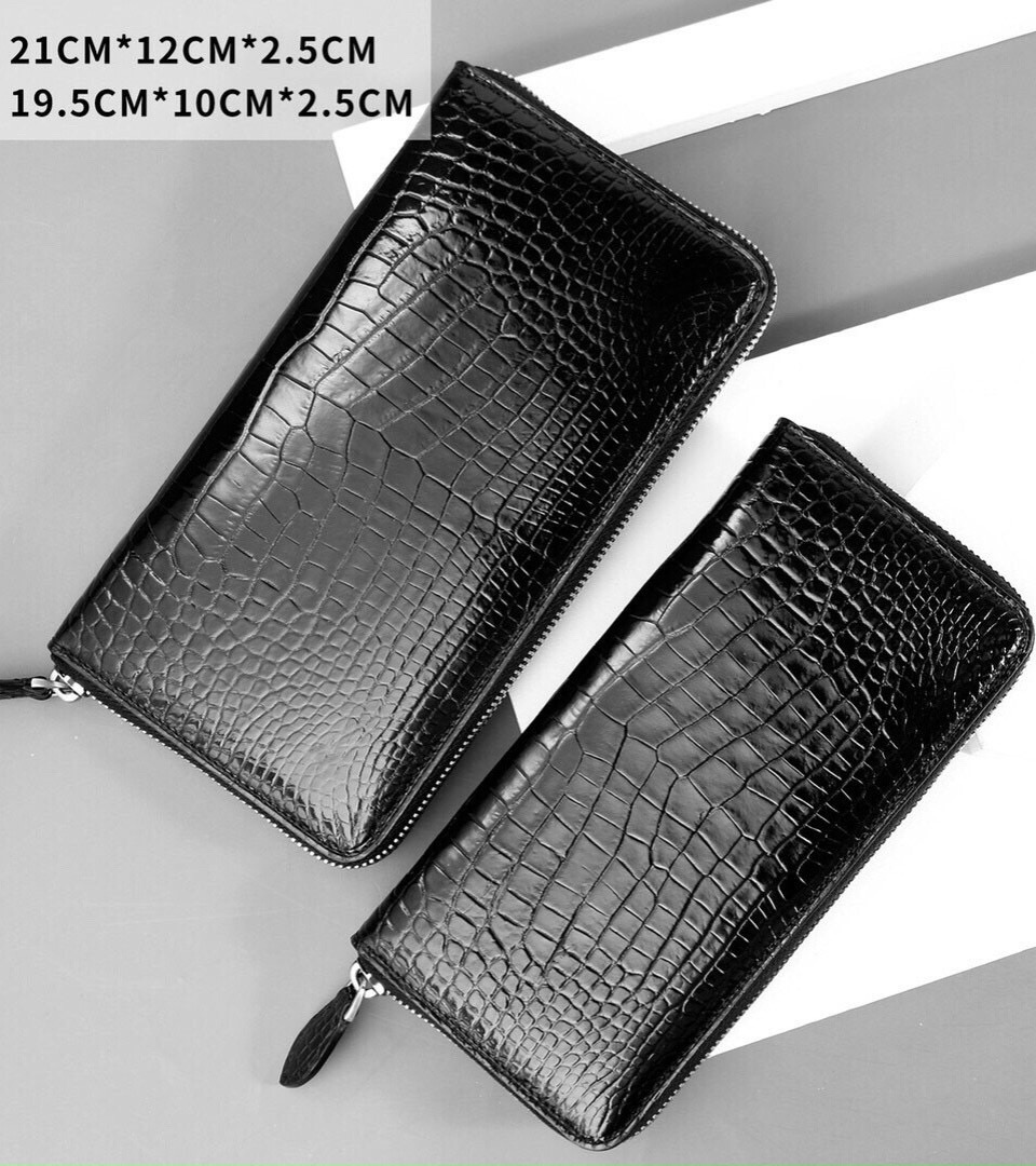 Ví cầm tay da cá sấu CTT1 - Loại 1 dây kéo - Sang trọng, đẳng cấp và bền bỉ