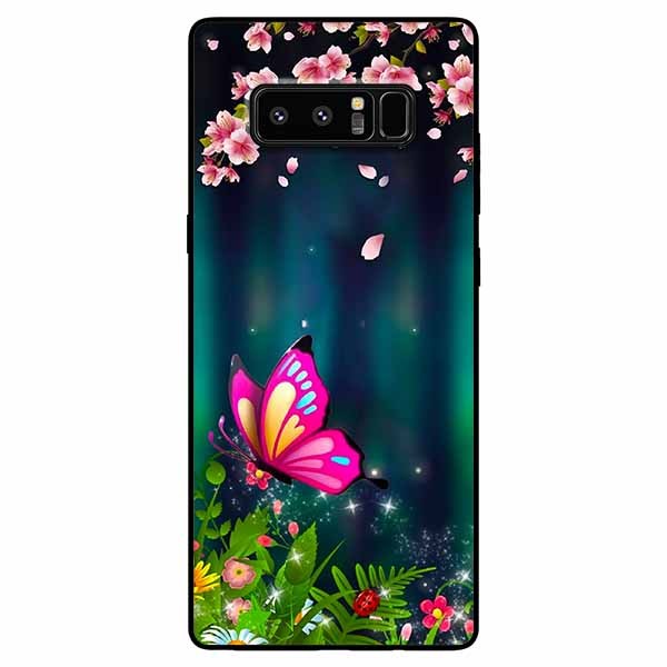 Ốp lưng dành cho Samsung Note 8 mẫu Bướm Hồng