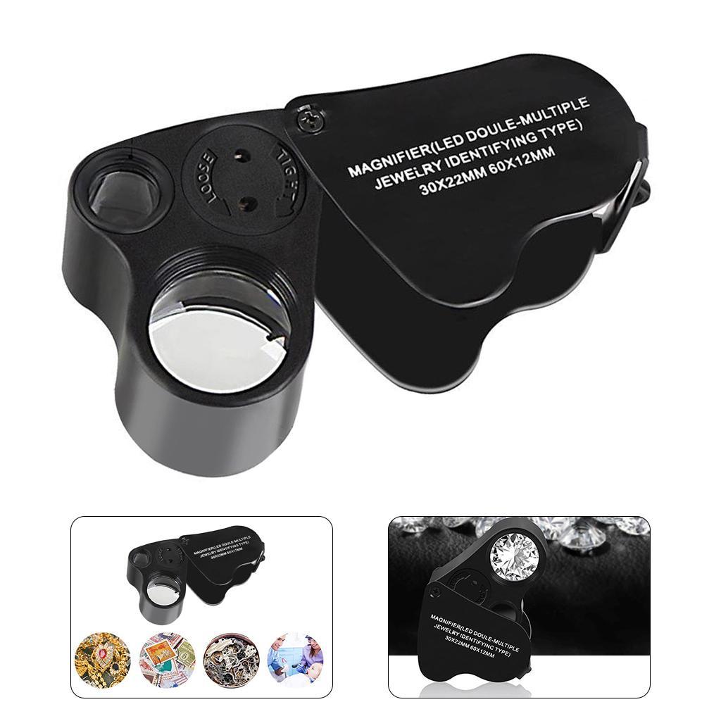 Collapsible 30X Loop w/ LED Light Magnifying