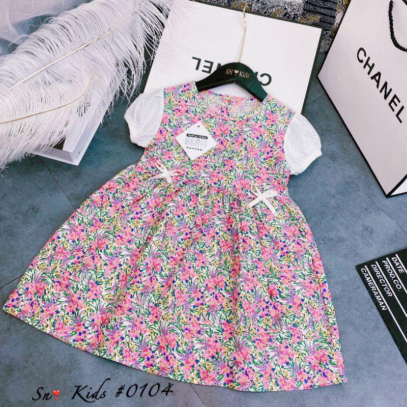 Váy hoa nhí tay bồng mẫu mới bé gái