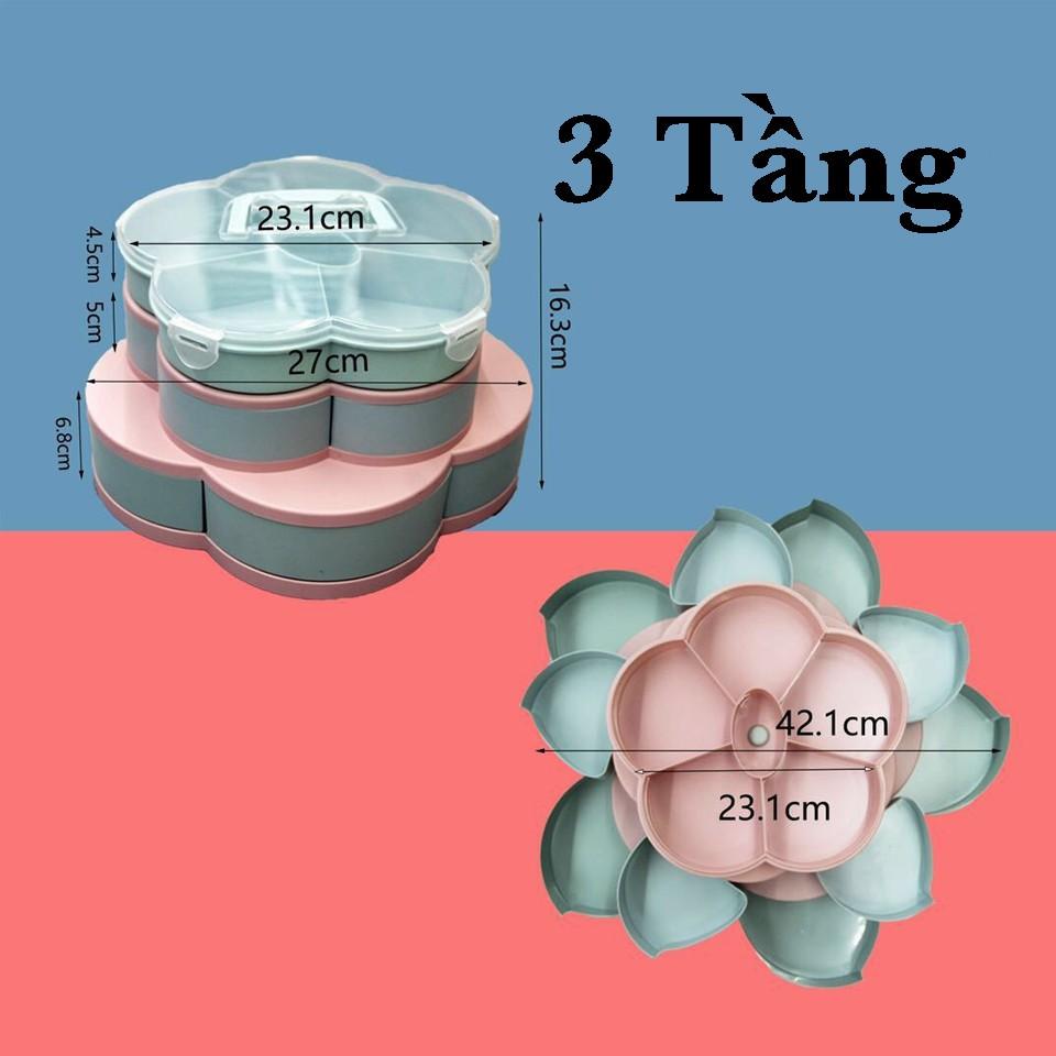 KHAY MỨT XOAY HÌNH CÁNH HOA TẾT 2021