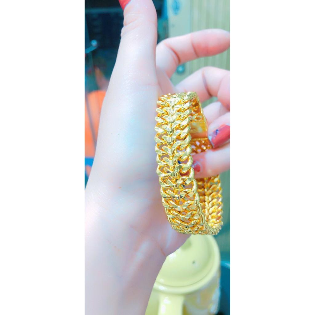 Lắc tay nam kiểu lặc đôi mạ 24k