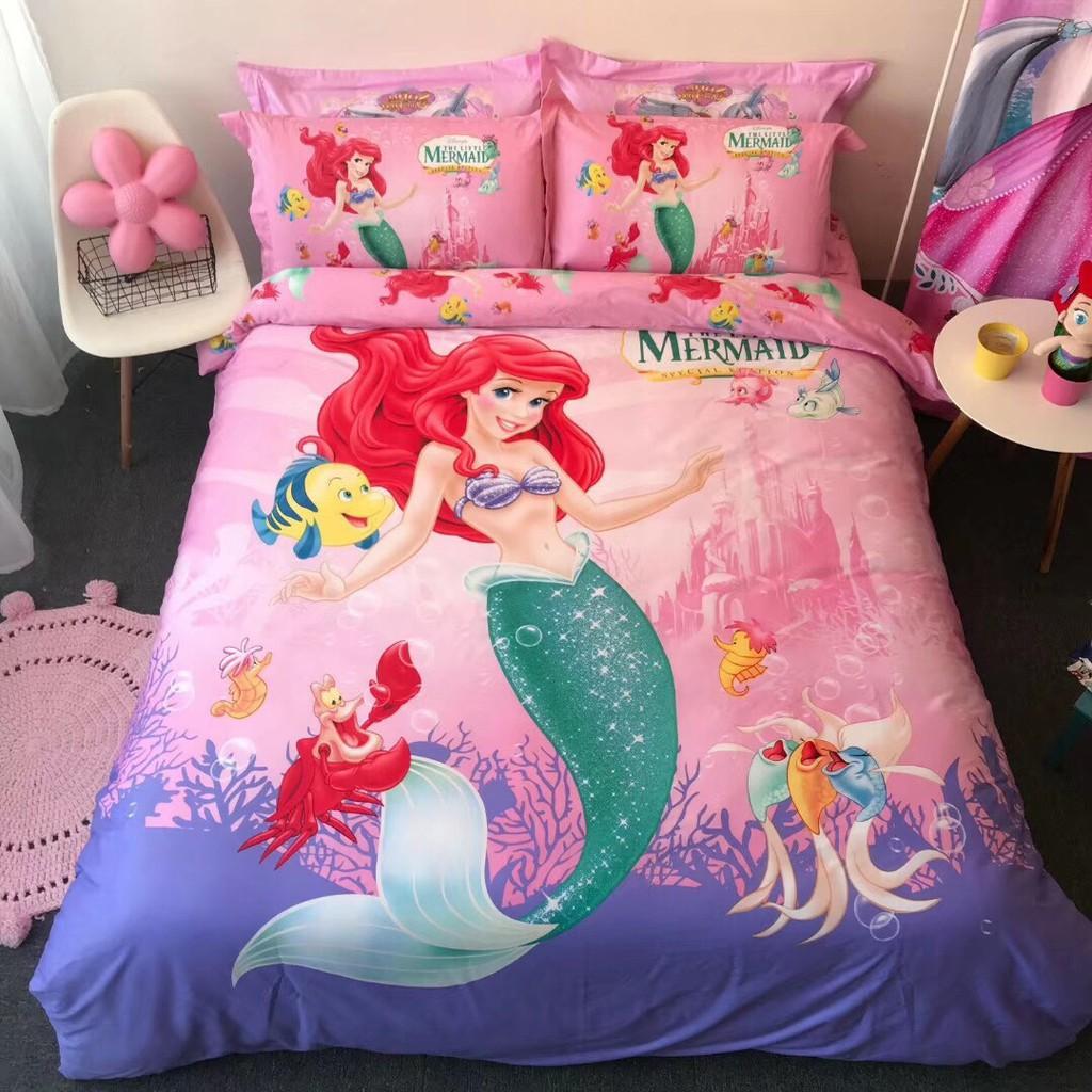 Bộ Chăn ga Cotton Disney - Công chúa 100% Cotton hàng nhập khẩu