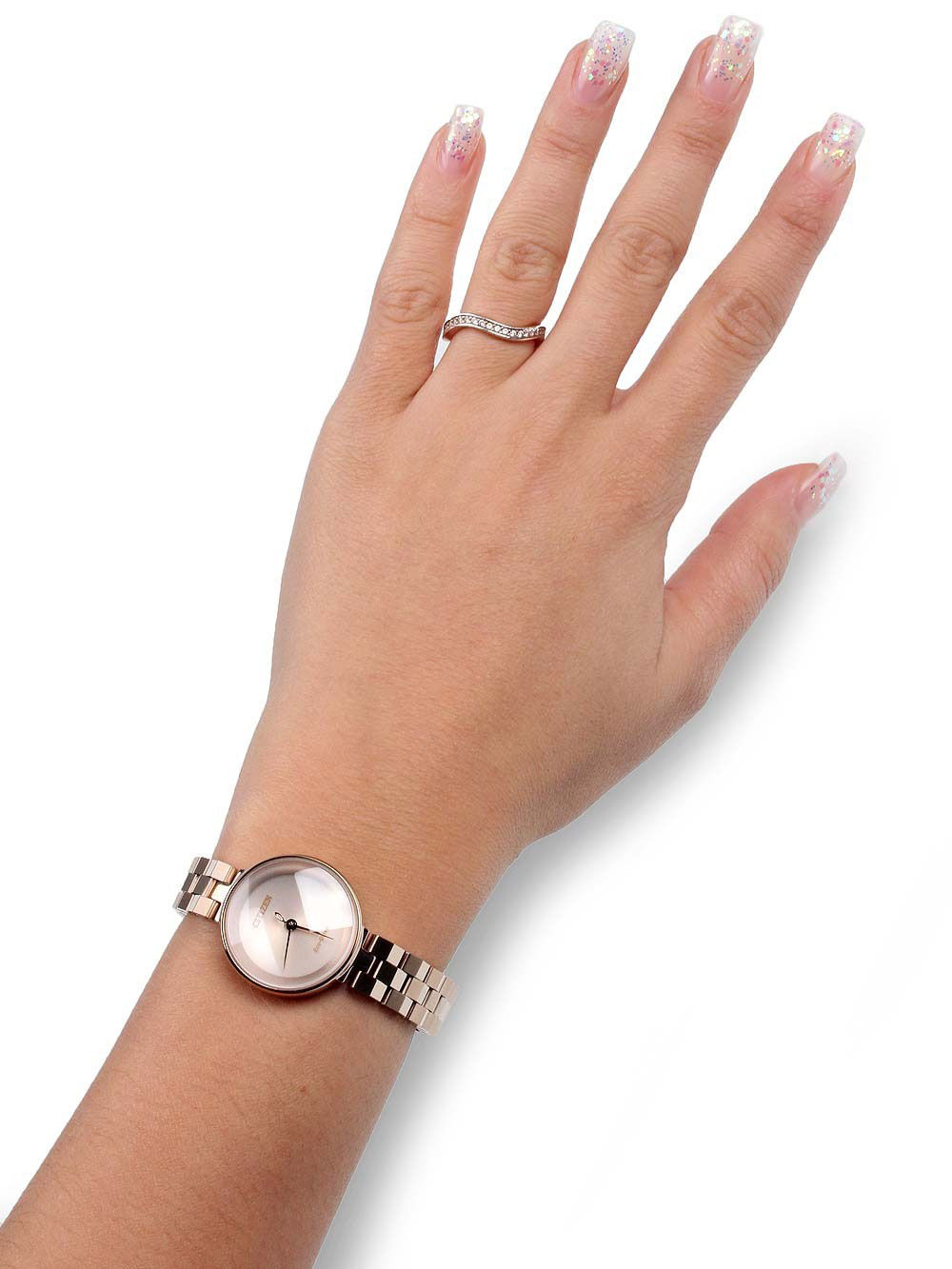 Đồng Hồ Nữ Citizen Dây Thép Không Gỉ EW5503-59W - Mặt Vàng Hồng