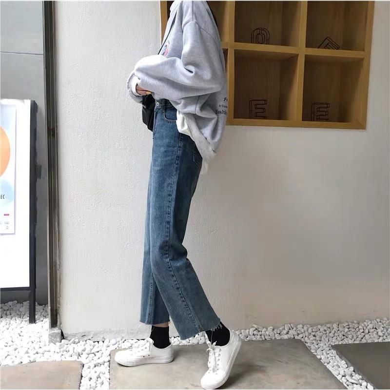 Quần jean ống suông basic