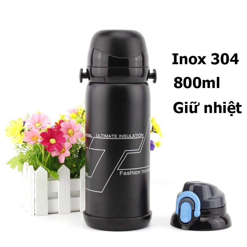 Bình Giữ Nhiệt Inox 304 Cao Cấp Giữ Nhiệt Nóng Lạnh Dung Tích 800ml