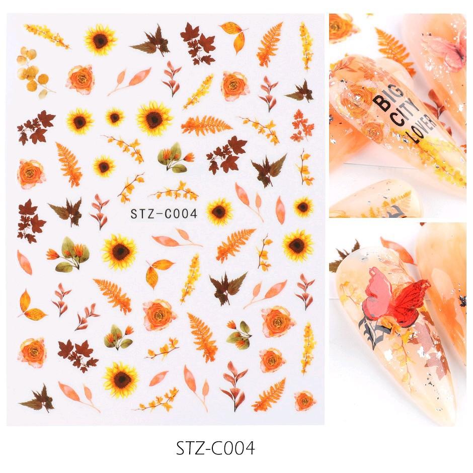 Sticker nails - hình dán móng 3D hoa hướng dương C004