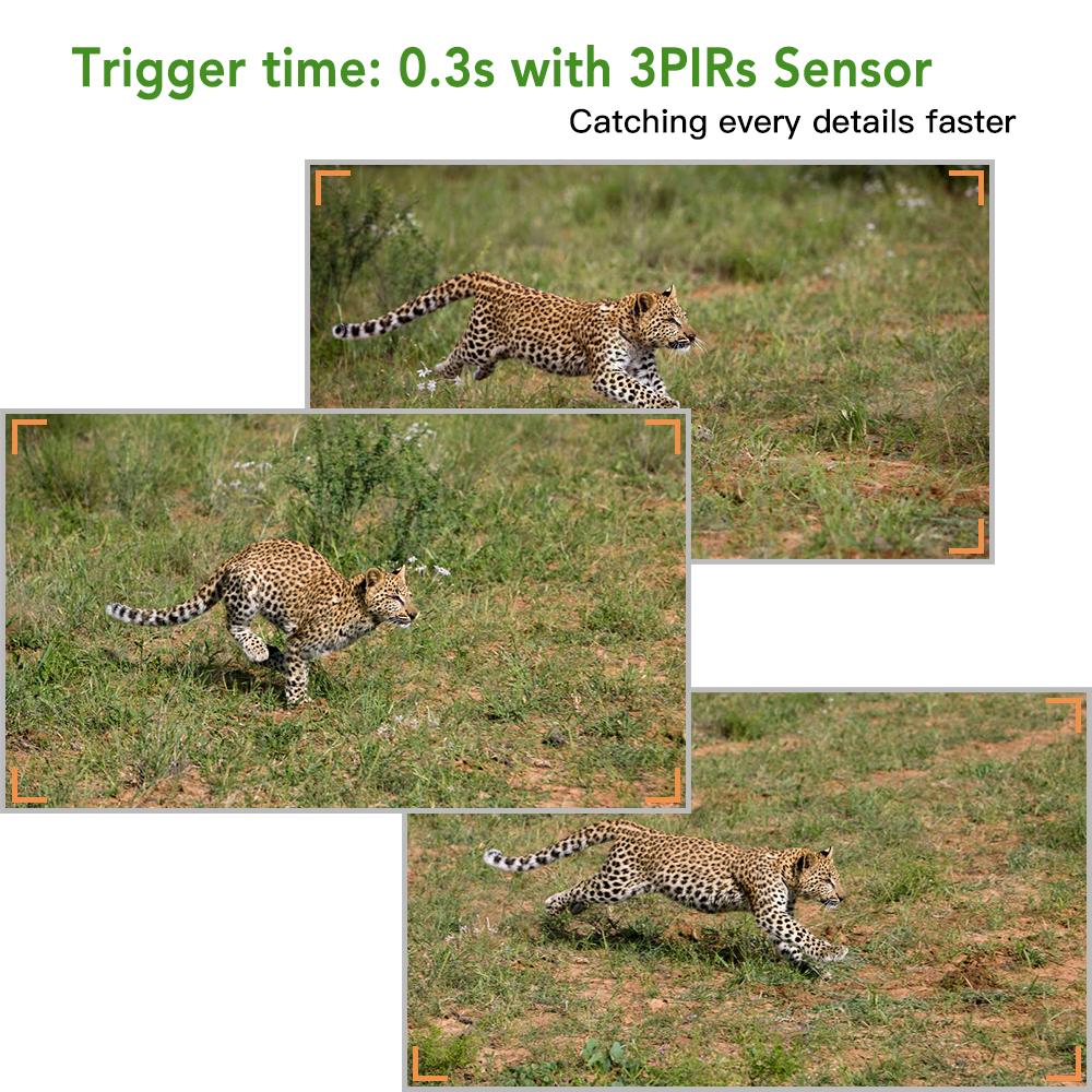 Trail Camera Wi-fi BT Hunting Camera 20MP 1080P 120° Angle Outdoor Waterproof Infrared Thermal Camera Night Vision