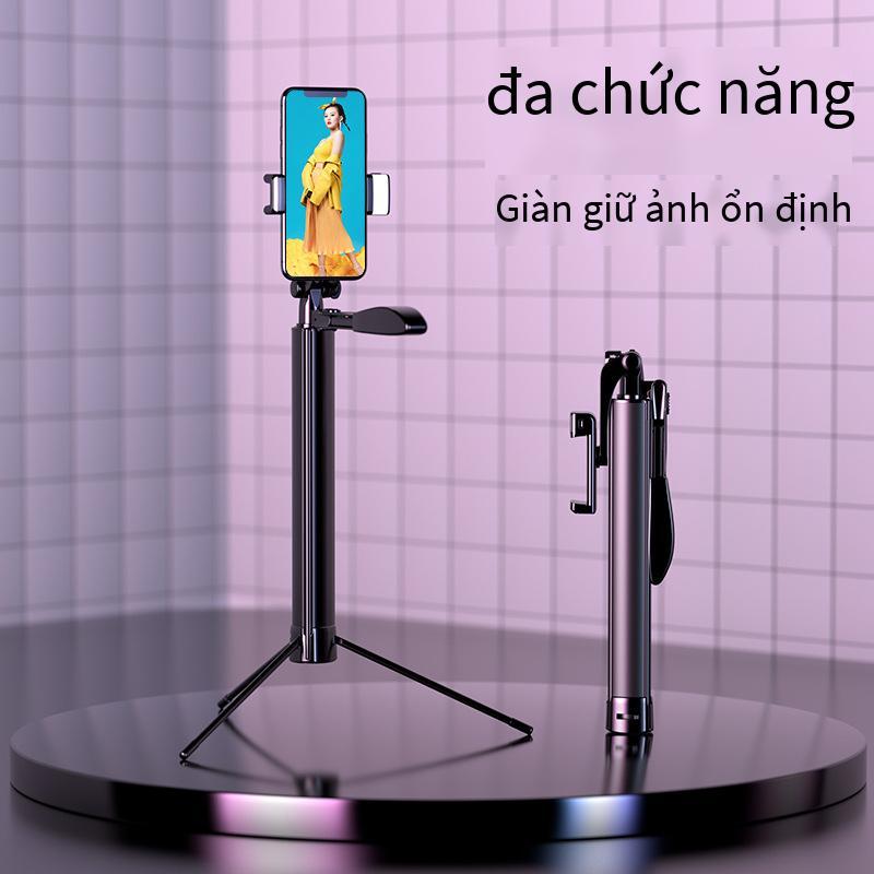 Điện thoại di động tốt nhất bluetooth selfie stick ổn định chân máy chống rung chụp ảnh tự sướng hiện vật video phát sóng trực tiếp khung lấp đầy ánh sáng