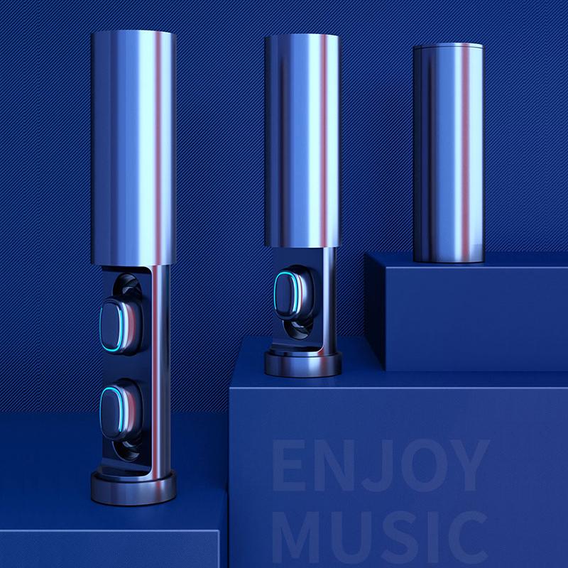 Tai Nghe Nhét Tai Không Dây Bluetooth Tai Nghe BT 5.0 Màn Hình Hiển Thị LED TWS Tai Nghe Có Micro Xi Lanh Tai Nghe Nhét Tai Dành Cho Điện Thoại Di Động Android