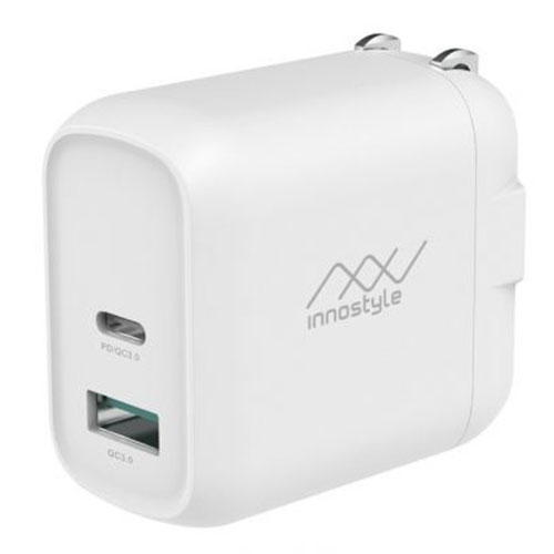 Adapter Sạc 2 Cổng 18W Innostyle Minigo Pro Dual Tích Hợp Cổng USB Type-C Hỗ Trợ Sạc Nhanh PD Power Delivery và Quick Charge QC 3.0 - Hàng Chính Hãng