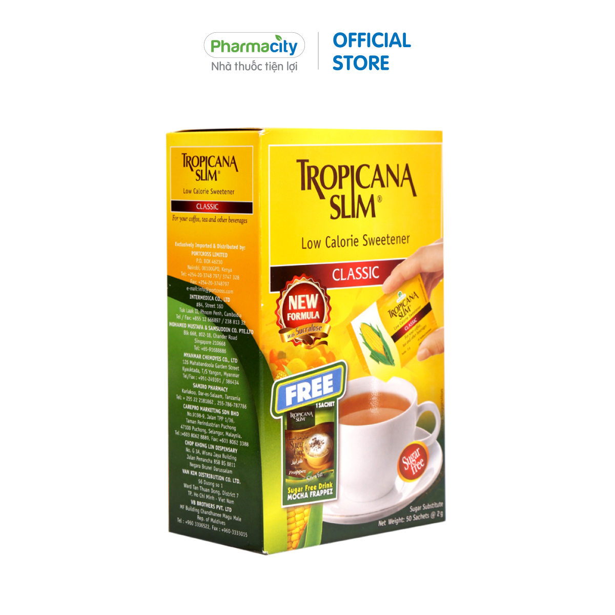 Đường ăn kiêng Tropicana Slim (Hộp 50 gói x 2g)