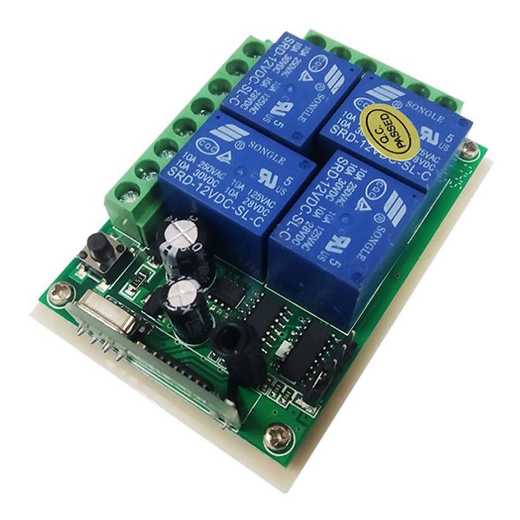 Universal Wireless Remote Control Switch - 4CH Relay Receiver Module and RF Transmitter- Electronic Lock Control
