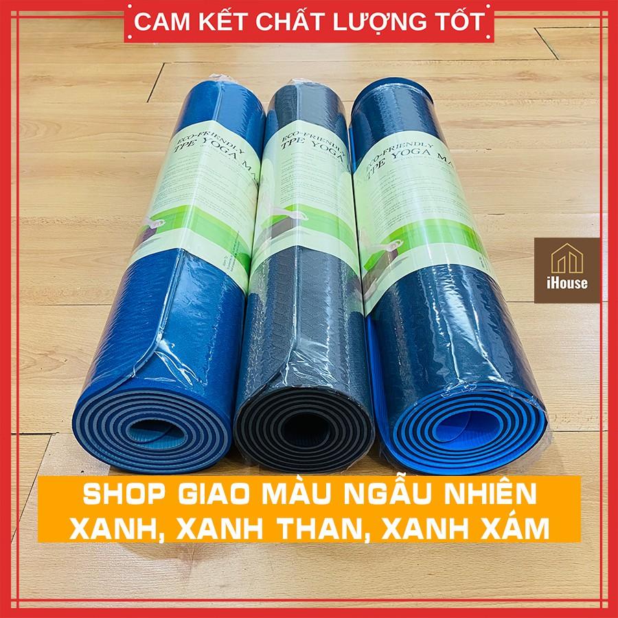 Thảm tập Yoga chống trượt cao cấp 6mm, Tấm thảm Yoga cao su tập tại nhà và đi công tác du lịch tiện lợi