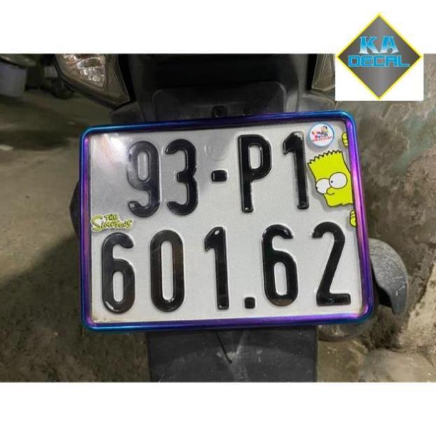 Tem Simpson dán trang trí bảng số