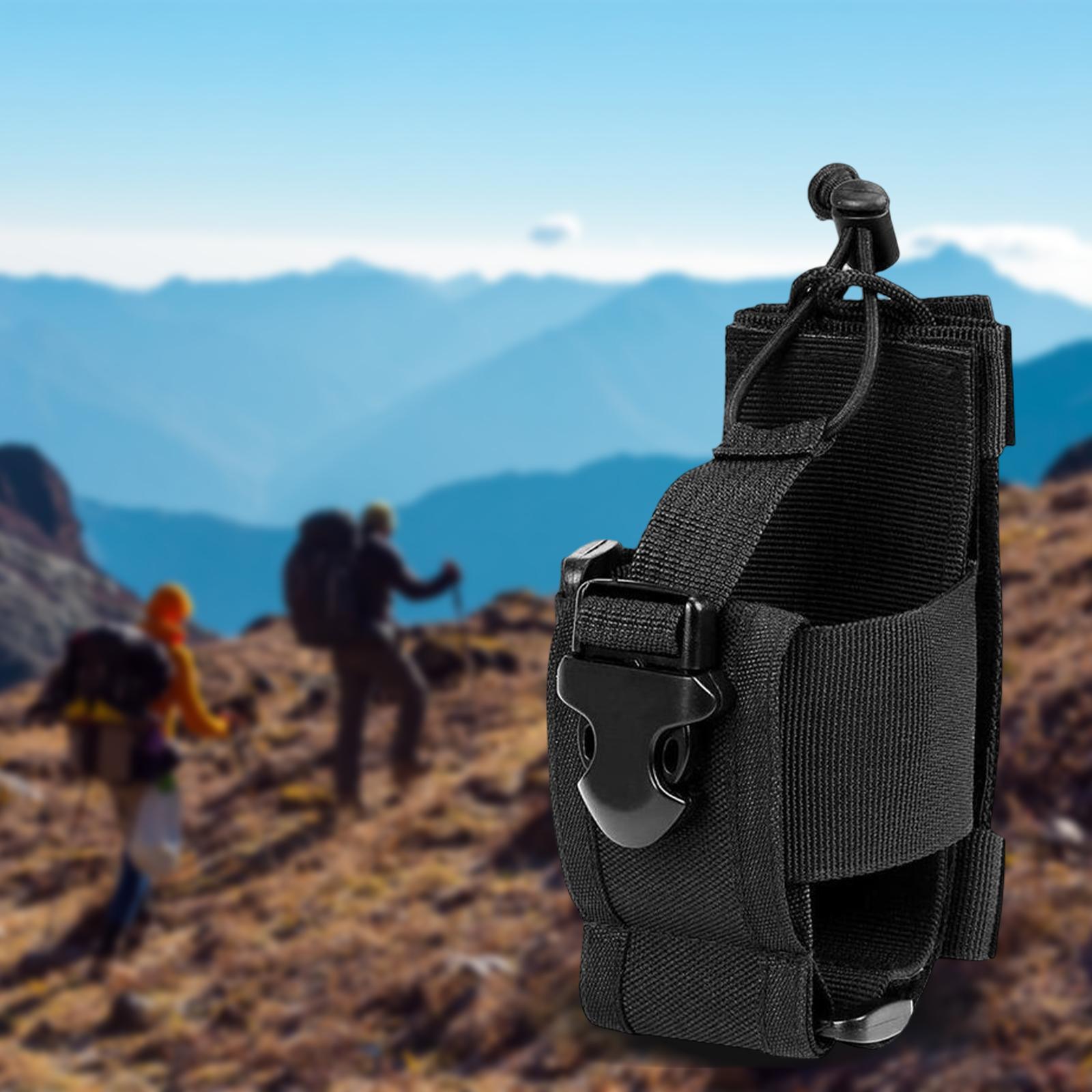 Bag Adjustable Holder Pocket Belt for Hiking Outdoor Men black