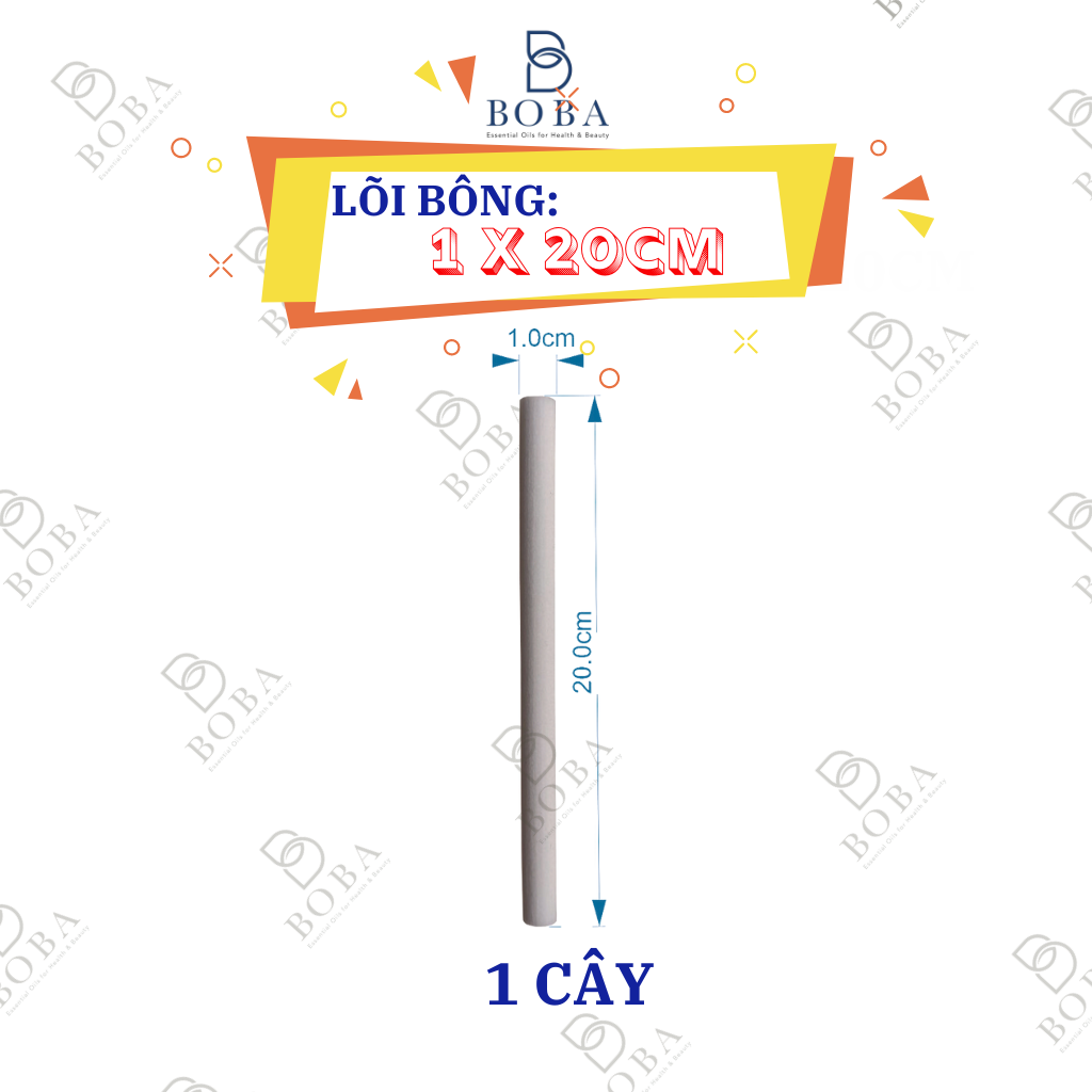 KT 1x20cm Phụ Kiện Máy Xông Tinh Dầu -Máy Tạo Ẩm - Lõi Bông - Que bông khuếch tán - Bông thấm hút -KT: 1X20cm BOBA NATURALS