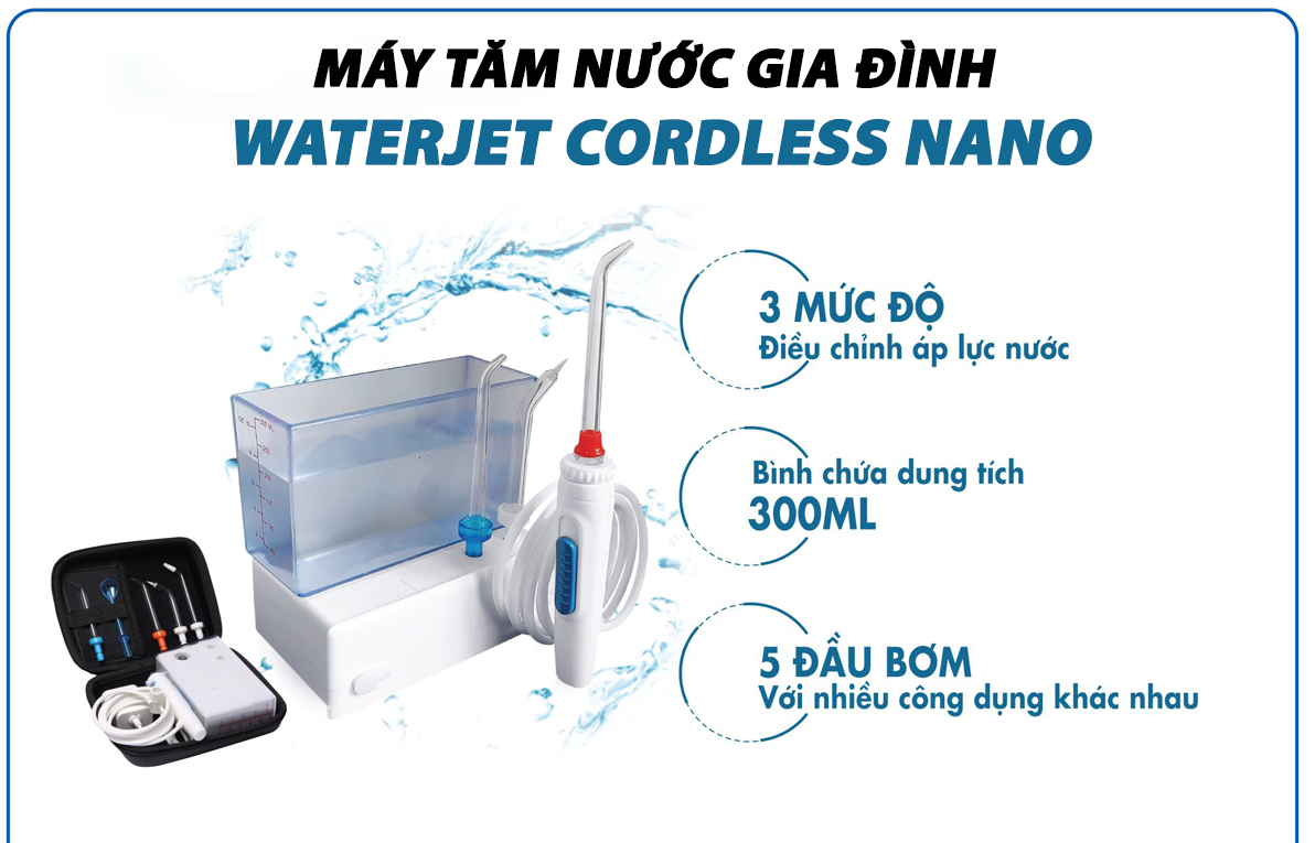 Máy Tăm Nước Du Lịch WaterJet Flosser Nano -VT0505