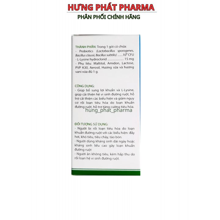 Men vi sinh probiotics biolac plus bổ xung lợi khuẩn – hộp 10 gói