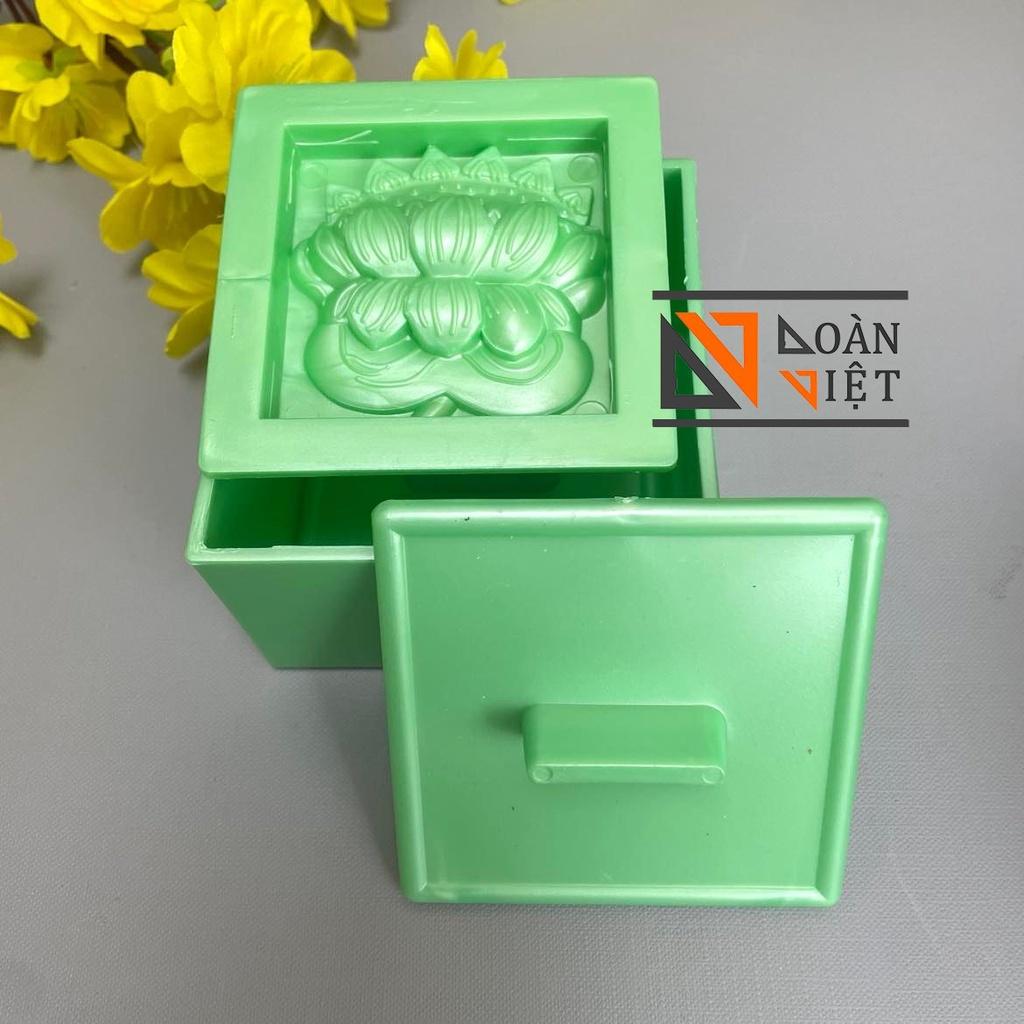 Khuôn VUÔNG nhấn Xôi Hình Hoa Hồng, Sen , Phước, Lộc, Thọ, Hỷ 9cm -3D SIÊU SẮC NÉT - Bí quyết làm bánh SIÊU ĐẸP, NHANH v