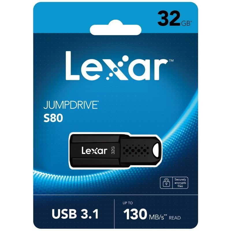 USB 3.1 Lexar S80 JumDrive 32GB / 64GB - Hàng Chính Hãng