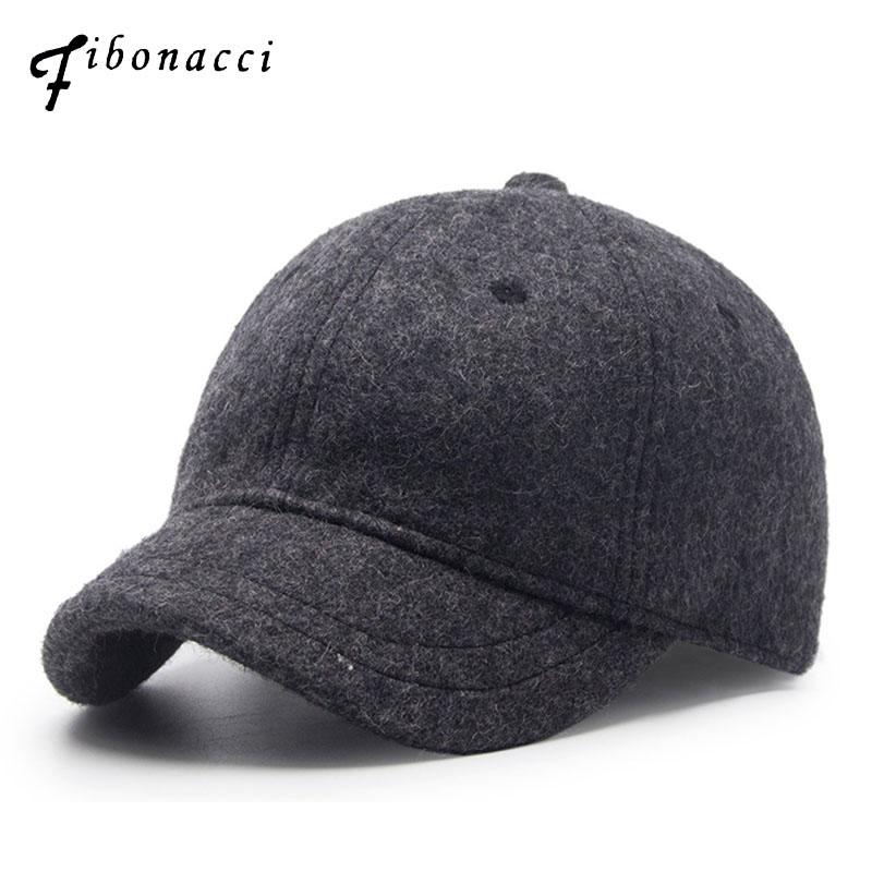 Fibonacci Mũ Lưỡi Trai Nam Nữ Ngắn Mới Vành Len Mũ Bóng Chày Mùa Thu Đông Mũ Có Thể Điều Chỉnh Nón Snapback