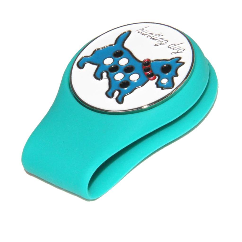 2x Golf Ball Marker Silicone  Hat Clips with Detachable Pattern