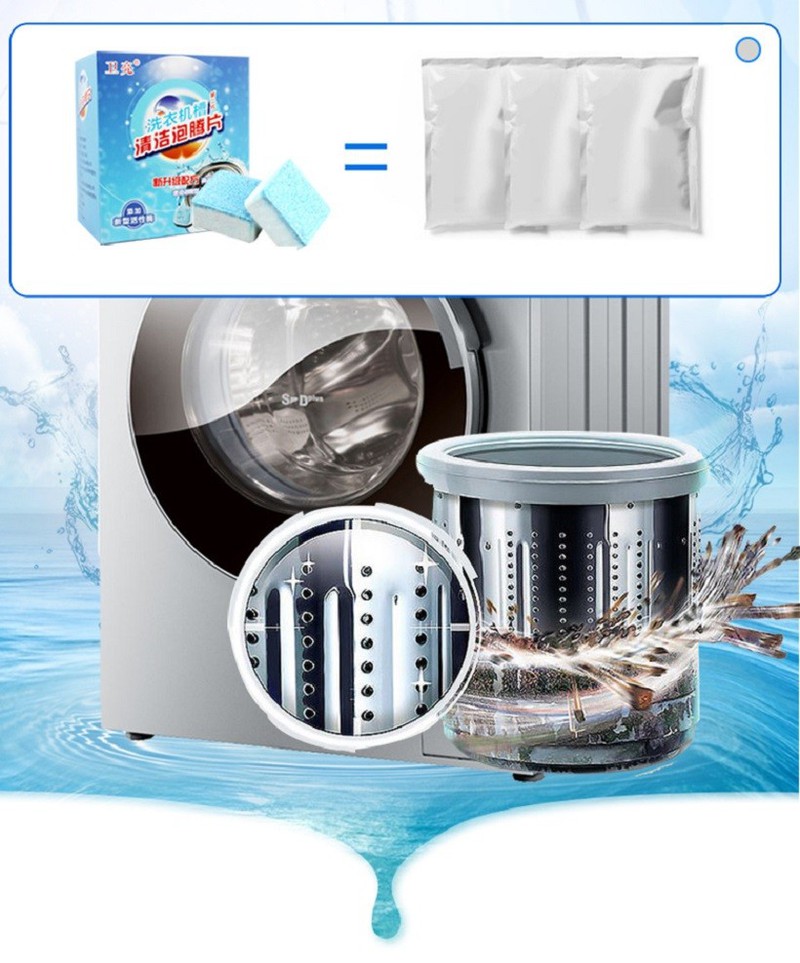 COMBO 6 VIÊN TẨY VỆ SINH MÁY GIẶT THẾ HỆ MỚI - MẠNH HƠN, NHANH HƠN VÀ DIỆT KHUẨN LÊN ĐẾN 99%