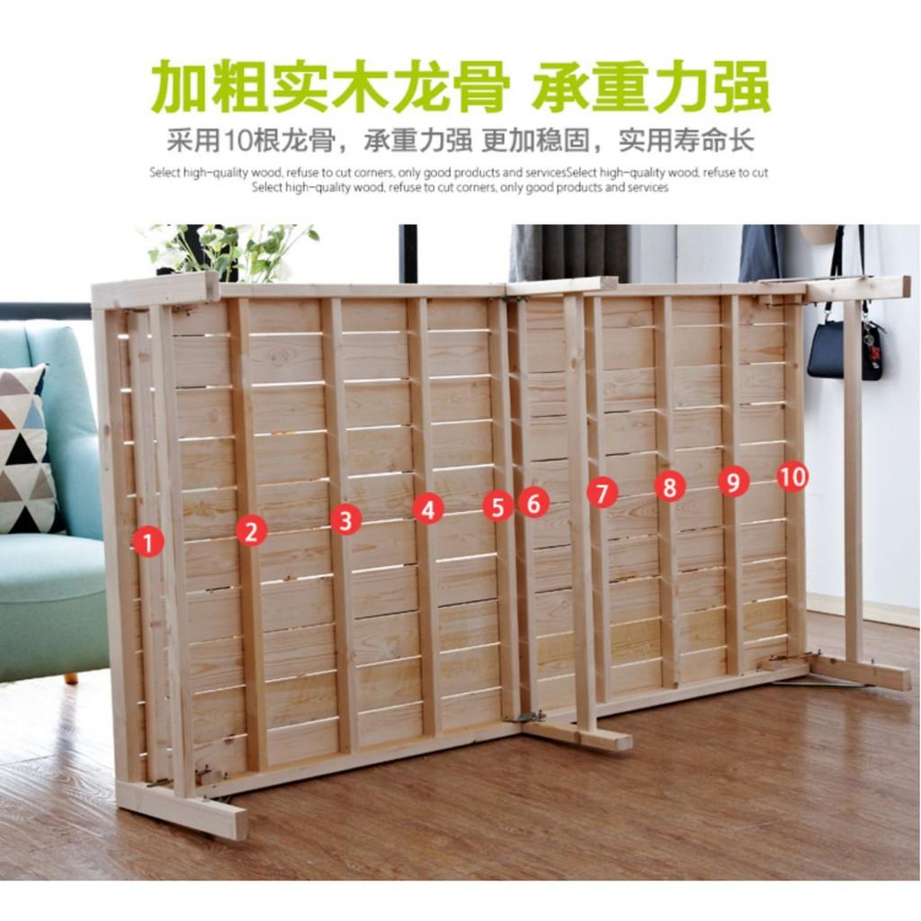 Giường xếp gỗ thông nhiều kích thước 100cm, 120cm, 150cm, 80cm, 60cm - giường gấp gọn