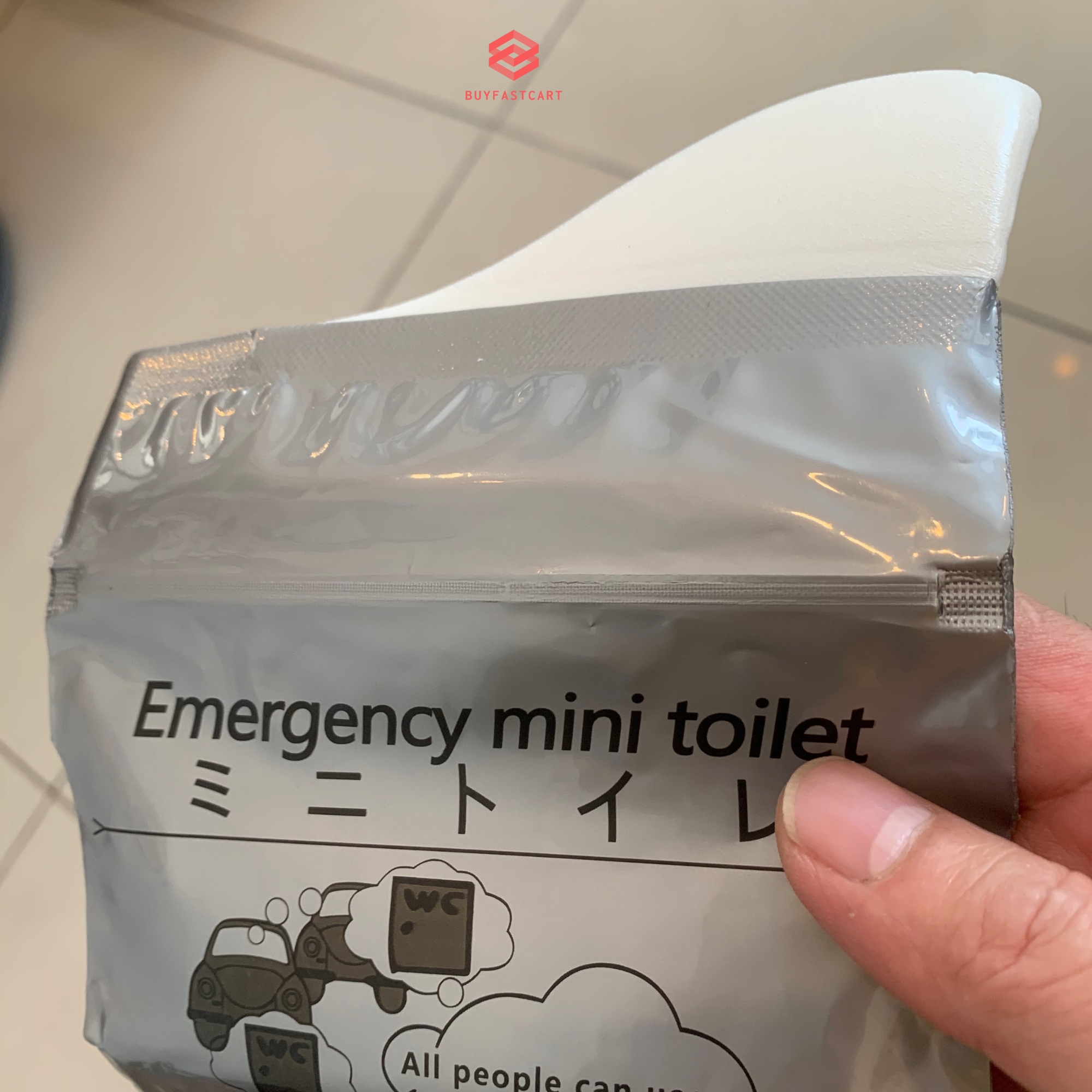 4 Túi đi vệ sinh khẩn cấp trên xe ô tô 700ml Buyfastcart T1 dành cho nam lẫn nữ tiện lợi dùng một lần - Hàng chính hãng