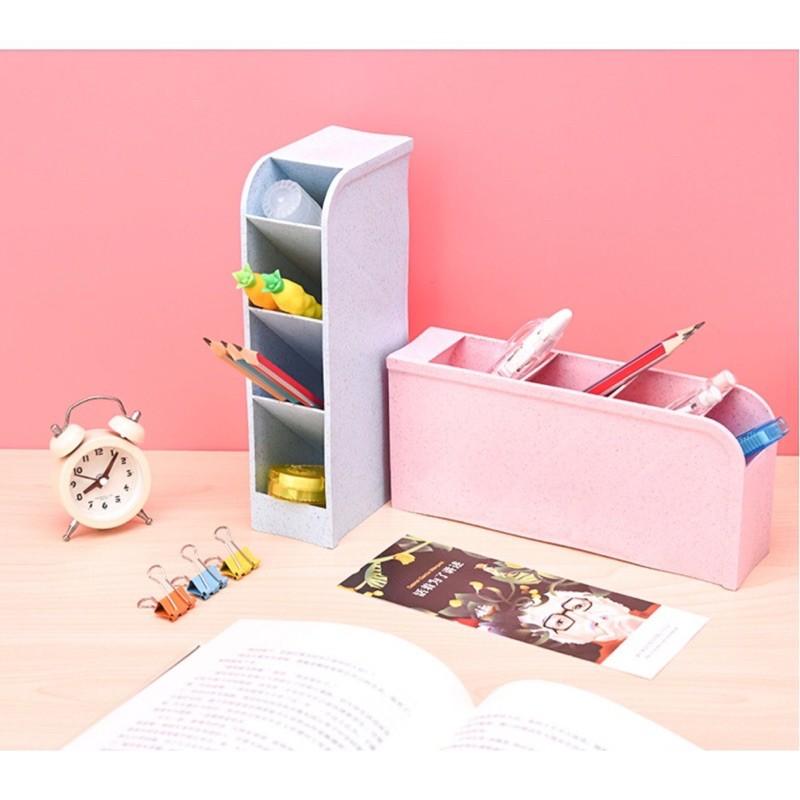 Kệ Đựng Bút/ Mỹ Phẩm/ Cọ Trang Điểm 4 Ngăn Đa Năng - Văn Phòng Phẩm Sáng Tạo