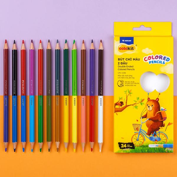 Hộp 12 Bút Chì Màu Hai Đầu - Double Ended Colored Pencils - Colokit CPC-C035