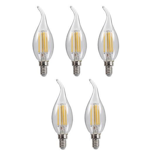 Bộ 5 bóng đèn Led Edison C35 4W hình nến đui E14