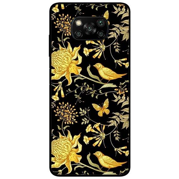 Ốp lưng dành cho Xiaomi Poco X3 mẫu Chim Mẫu Đơn Vàng