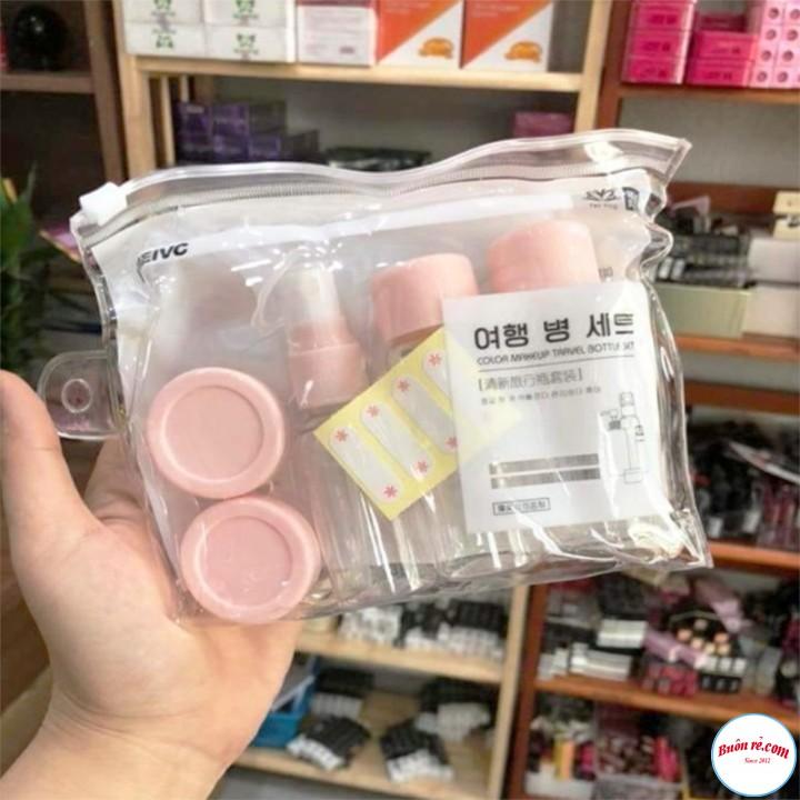 Bộ Chiết Mỹ Phẩm, Dung Dịch Mini 7 Món kèm túi zip tiện lợi - 00295