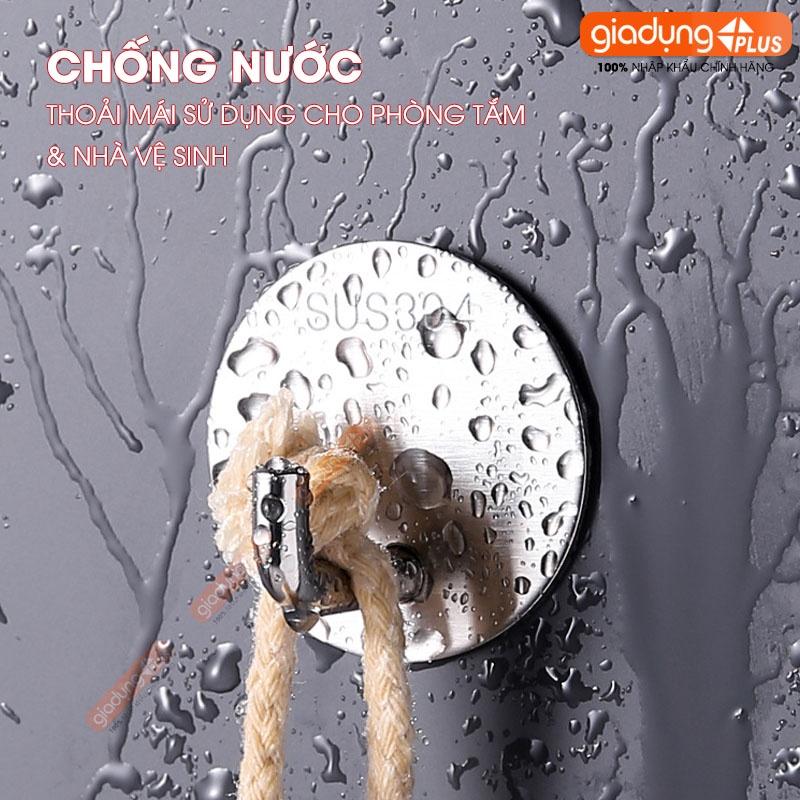 Móc dán inox dán tường siêu chịu lực, không cần khoan tường để treo đồ đa năng cho gia đình