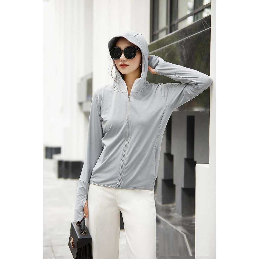 Áo chống nắng cuộn nữ - Áo chống nắng thông hơi kimc cương