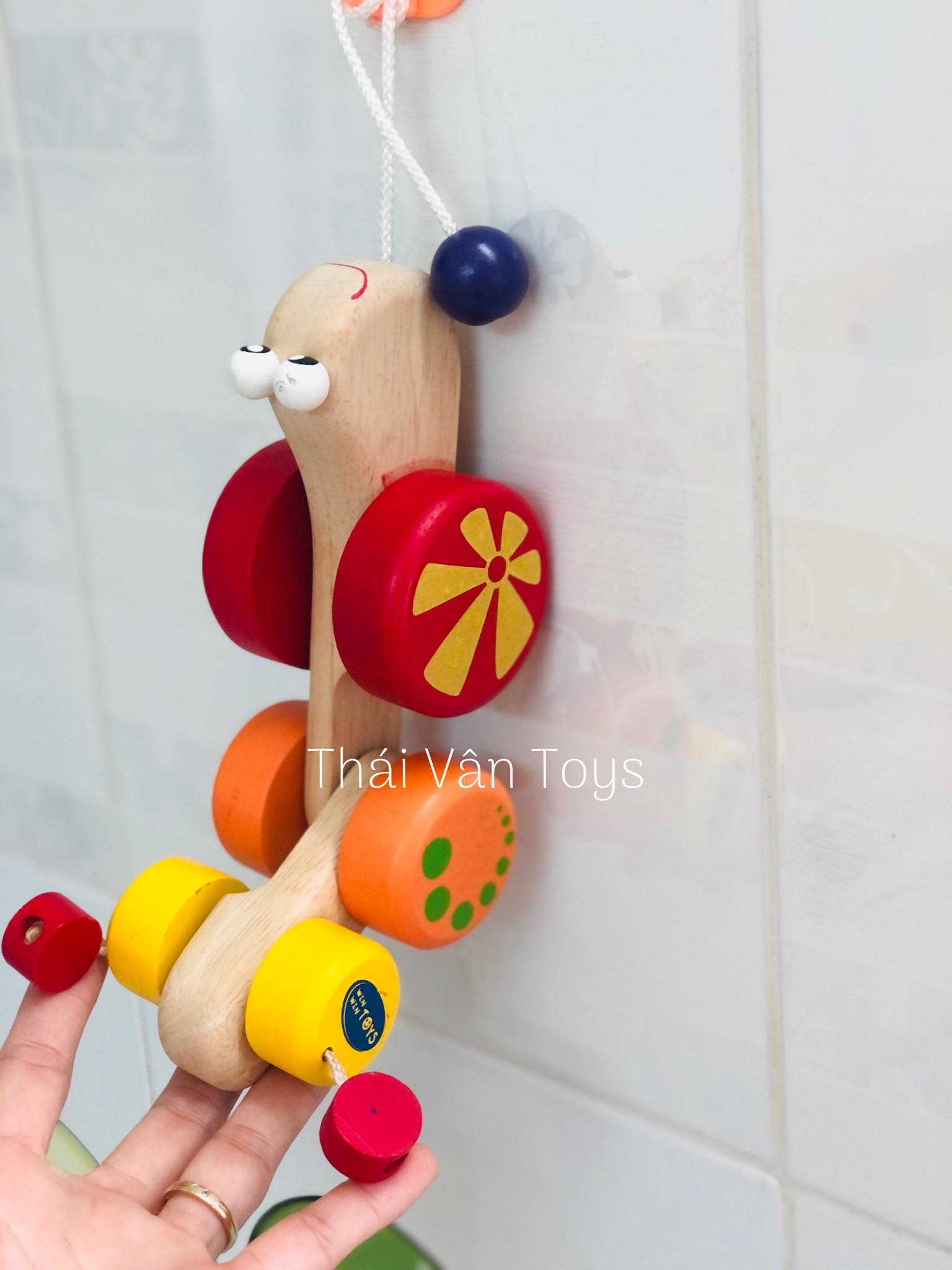 Đồ chơi gỗ hình chú ốc sên giúp bé vận động - Ốc sên vui vẻ