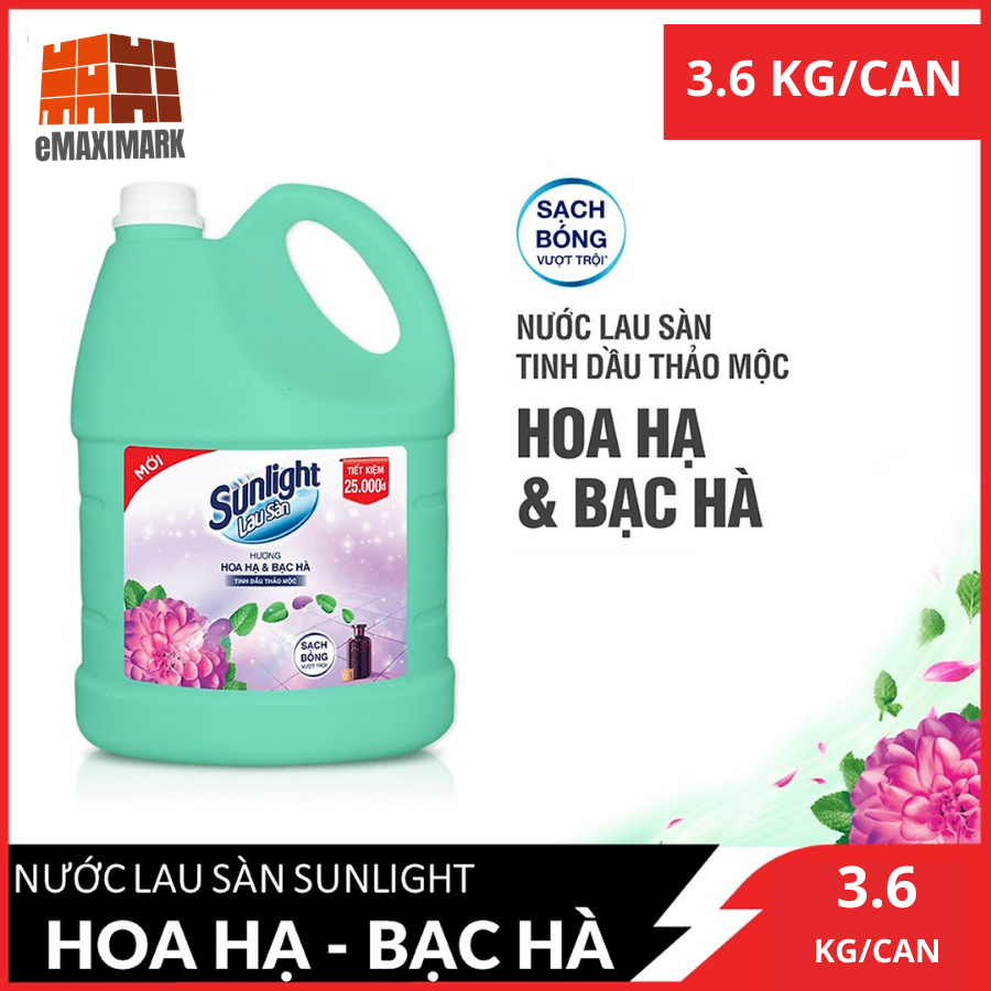 Nước lau sàn Sunlight Hương Hoa Diên Vỹ 3.8L